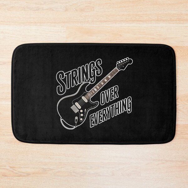 Item preview, Strings Over Everything Electric Guitar Minimal Rock Shirt designed and sold by ImaginedSpace7.