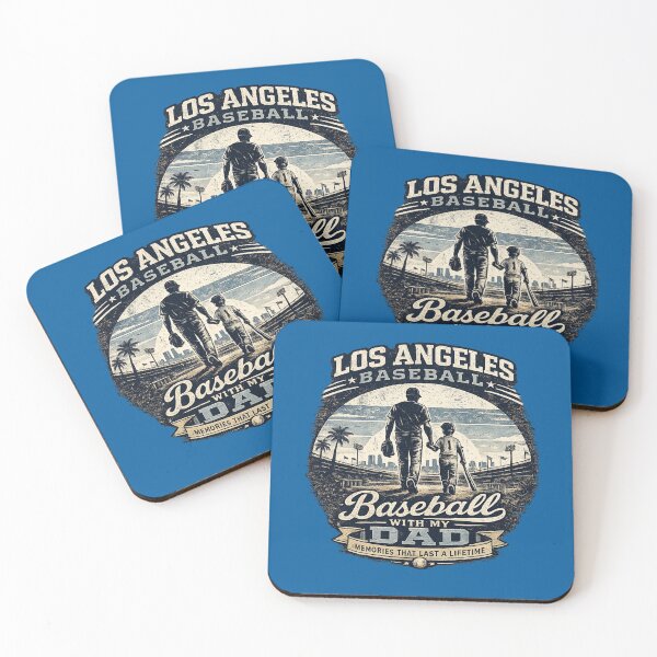 Item preview, Los Angeles Baseball With My Dad Shirt | Vintage Blue Baseball Dad Tee | Retro Family Baseball Gift designed and sold by TKOprintdesigns.