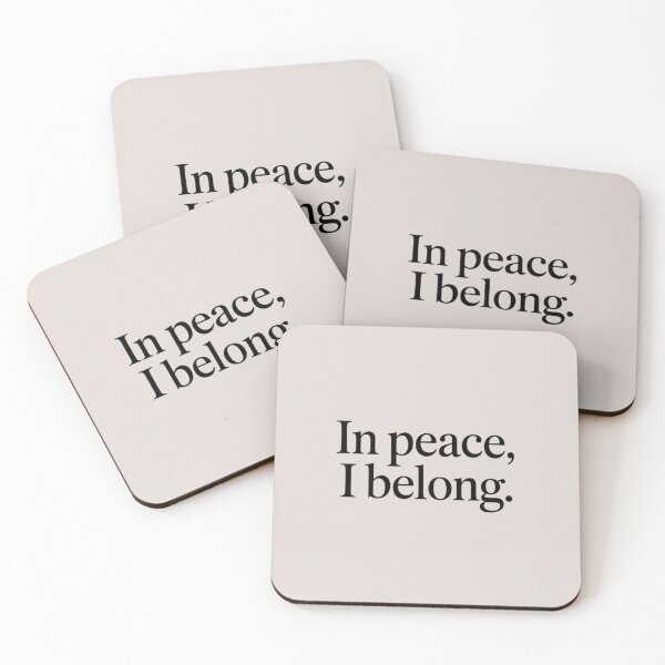 Item preview, In Peace, I Belong – Minimal Inner Peace & Self Acceptance Quote Design designed and sold by Irene Catchmind.
