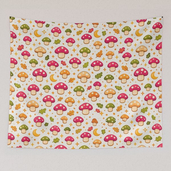Item preview, Cute Mushroom Seamless Pattern - Kawaii Forest Aesthetic | Pastel Autumn Toadstool Repeat Design designed and sold by simpleyetcanva.