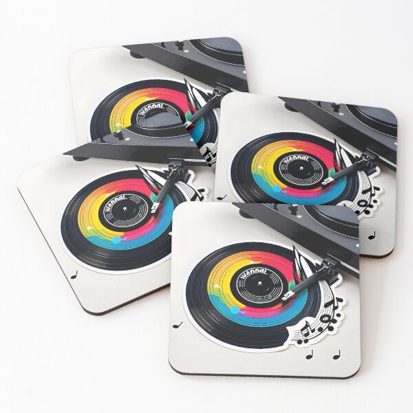 Item preview, Vibrant Retro Vinyl: Colorful Turntable & Musical Soul designed and sold by Prism Palette Studio.