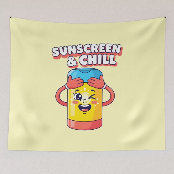Item preview, Sunscreen and Chill – Funny Summer Skincare Design designed and sold by Sea Gem.