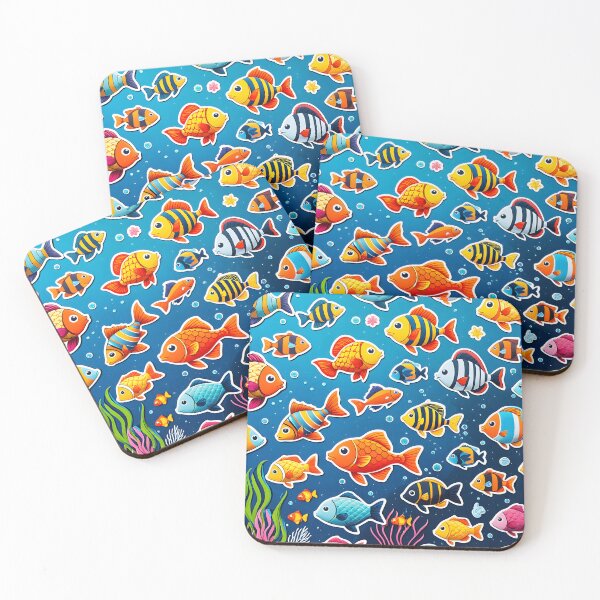 Item preview, Kawaii Underwater Sea Life Collage designed and sold by Prism Palette Studio.