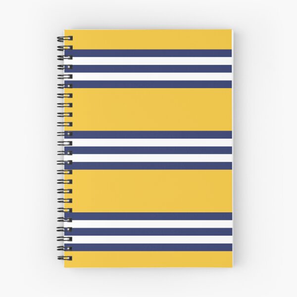 Item preview, Navy Blue & White Stripes on Golden Yellow designed and sold by PSCSCo.