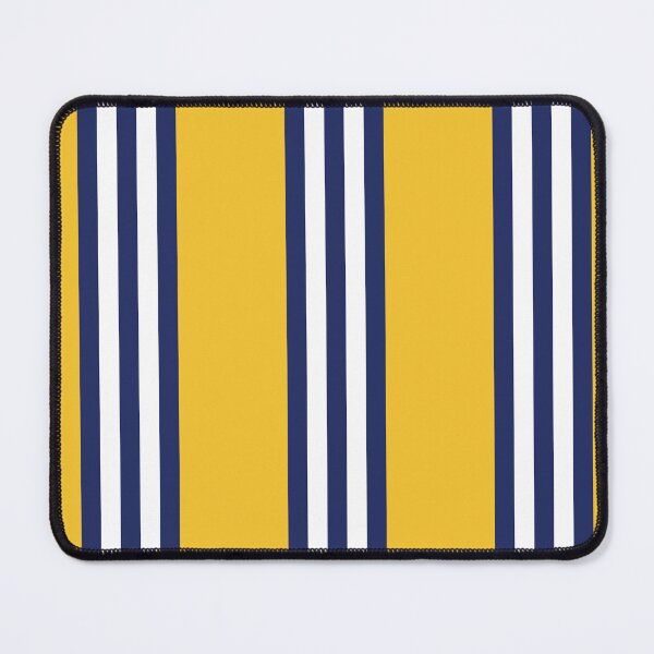 Item preview, Navy Blue & White Stripes on Golden Yellow designed and sold by PSCSCo.