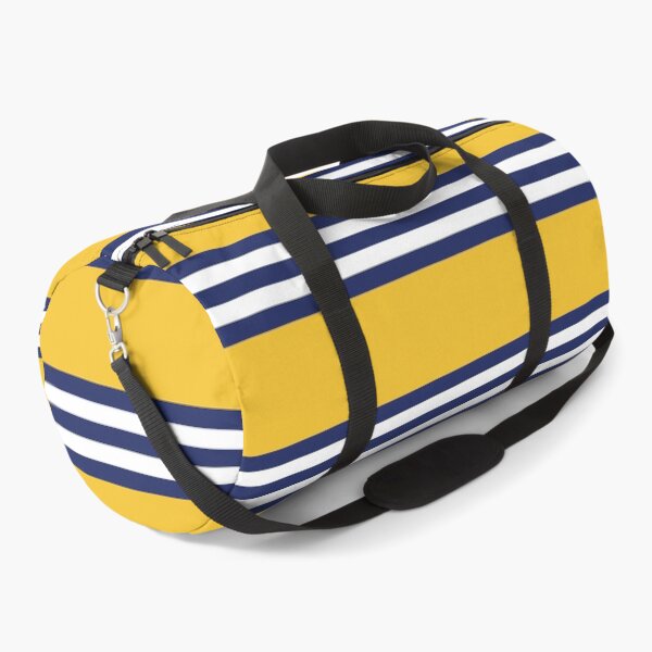 Item preview, Navy Blue & White Stripes on Golden Yellow designed and sold by PSCSCo.