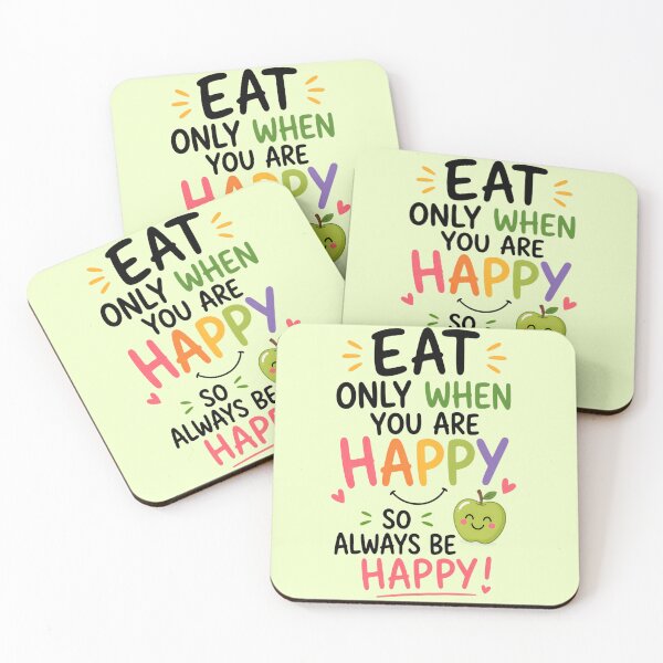 Item preview, Typography - Eat only when you are happy so always be happy  designed and sold by Swati's Digital Den.