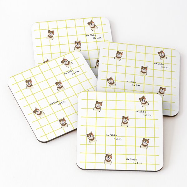 Item preview, Yellow checkered with Shiba inu (dog) puppy designed and sold by ShibaCruise-On.