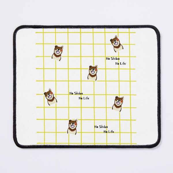 Item preview, Yellow checkered with Shiba inu (dog) puppy designed and sold by ShibaCruise-On.
