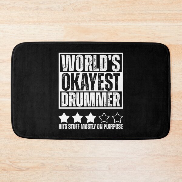 Item preview, Worlds Okayest Drummer Hits Stuff Mostly On Purpose Men designed and sold by Dondonmart.