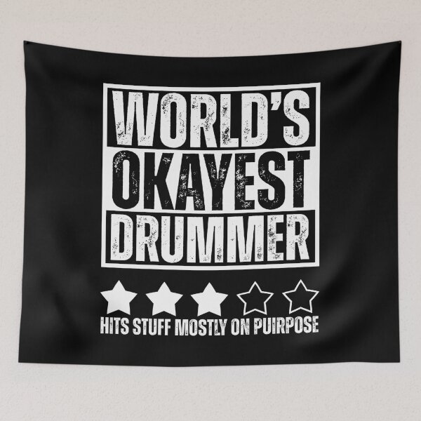 Item preview, Worlds Okayest Drummer Hits Stuff Mostly On Purpose Men designed and sold by Dondonmart.