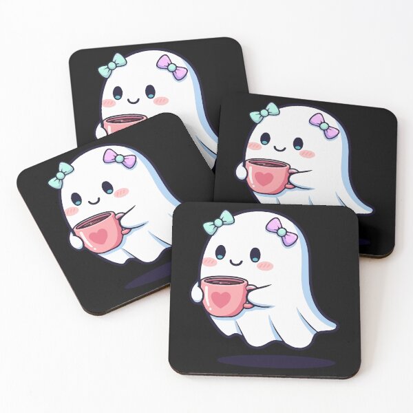 Item preview, Pastel Ghost Coffee Pink Latte - Kawaii Cozy Art designed and sold by Spotty-Shanmukh.