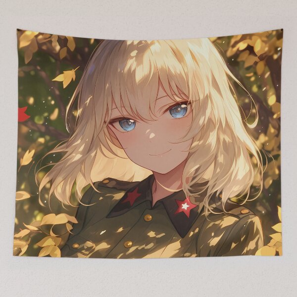 Item preview, Katyusha Girls Und Panzer Autumn Leaves Golden Light Uniform Smile designed and sold by SuperTeamCanada.