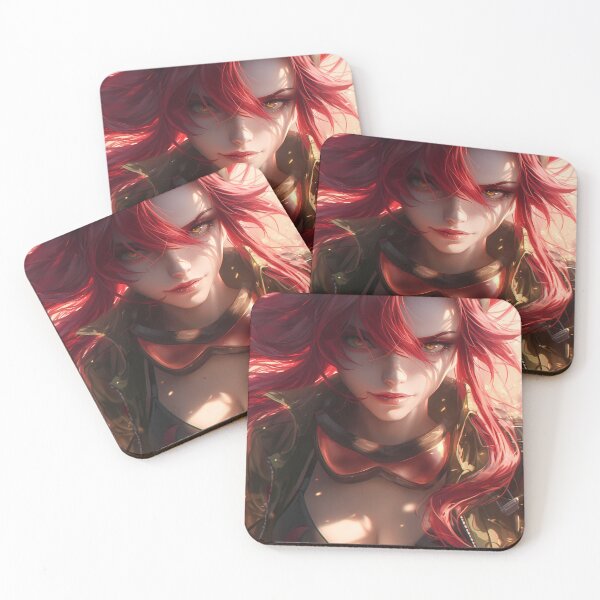 Item preview, Yoko Littner Gurren Lagann Red Hair Goggles Dramatic Sunlit Portrait designed and sold by SuperTeamCanada.