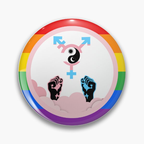 Item preview, Celestial Harmony Trans Pride Emblem designed and sold by dickensign.