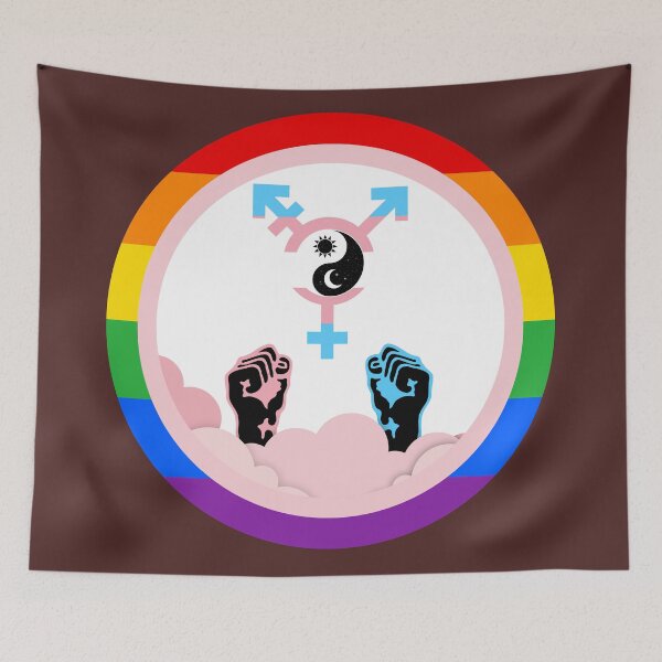 Item preview, Celestial Harmony Trans Pride Emblem designed and sold by dickensign.
