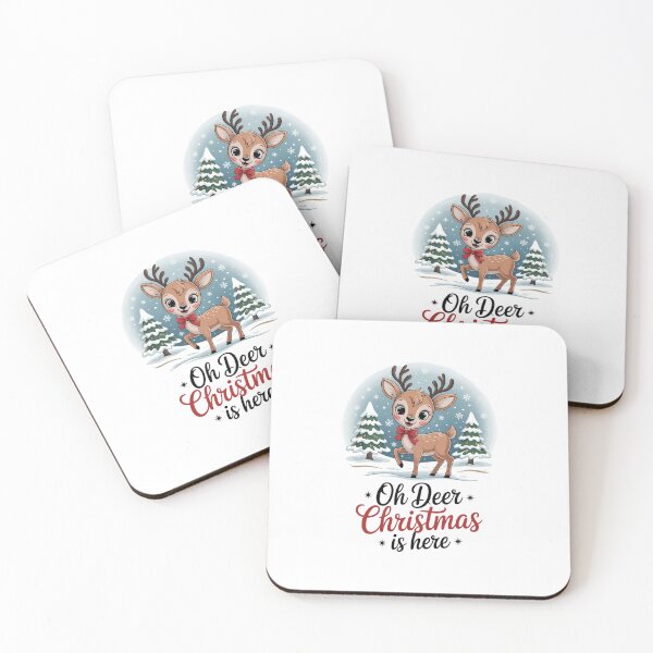 Item preview, Oh Deer Christmas Is Here Cute Bambi Animal Winter designed and sold by EllenJast.