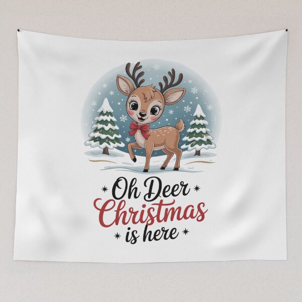 Item preview, Oh Deer Christmas Is Here Cute Bambi Animal Winter designed and sold by EllenJast.