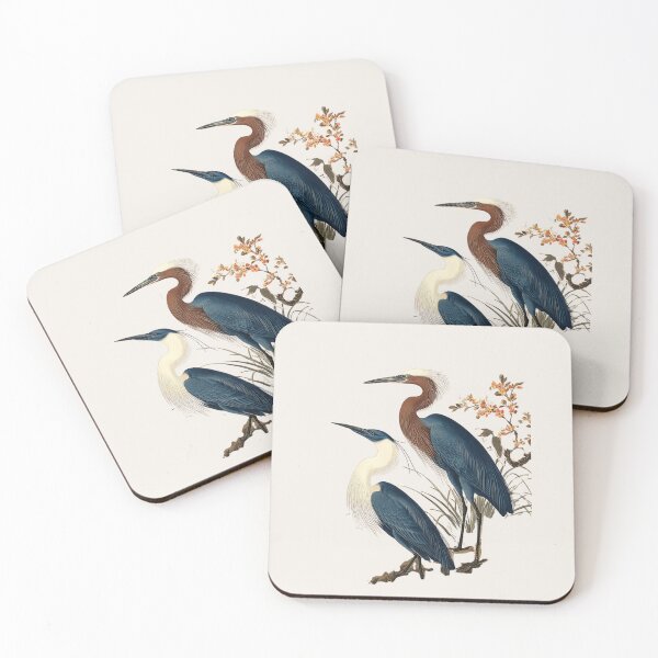 Item preview, Heron Duo - Japanese Woodblock Style Bird Art Print designed and sold by BestVarieties.