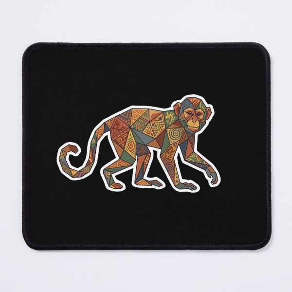 Item preview, Ethnic Geometric Monkey Sticker – Colorful Tribal Design for Animal Lovers designed and sold by bsbd-action.