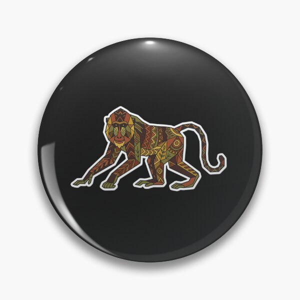 Item preview, Geometric Mandrill T-Shirt – African Primate Art for Nature Fans designed and sold by bsbd-action.