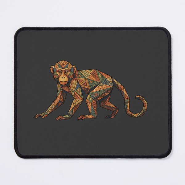 Item preview, Geometric Mosaic Monkey Painting – Modern Decoration for Abstract Art Lovers designed and sold by bsbd-action.