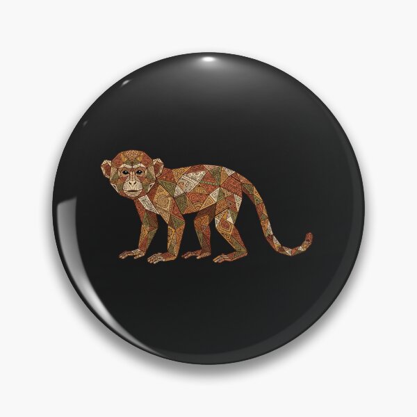 Item preview, Monkey Sticker with Geometric Patterns – Detailed Art for Sticker Collectors designed and sold by bsbd-action.