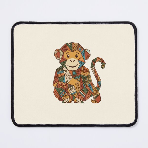 Item preview, Geometric Smiling Monkey Sticker – Cute Gift for Kids and Babies designed and sold by bsbd-action.