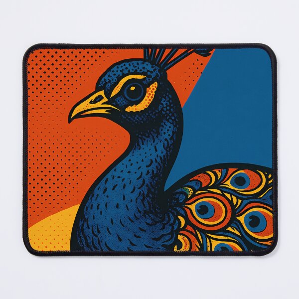 Item preview, Retro Pop Art Peacock | Vibrant Exotic Bird Illustration | Bold Regal Nature Aesthetic Design designed and sold by PaintedPixels01.