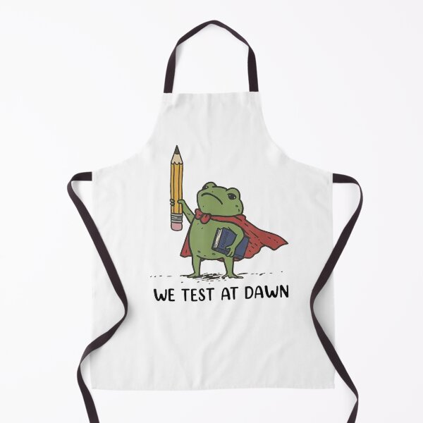 Item preview, We Test At Dawn Funny Teacher Frog designed and sold by ZalcArtStore.