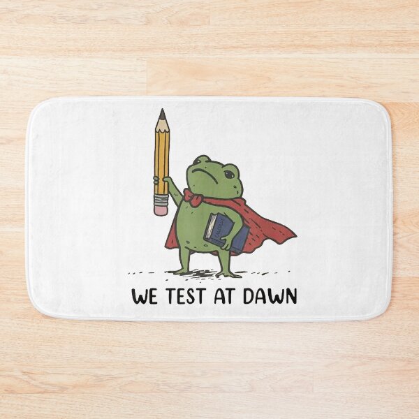 Item preview, We Test At Dawn Funny Teacher Frog designed and sold by ZalcArtStore.