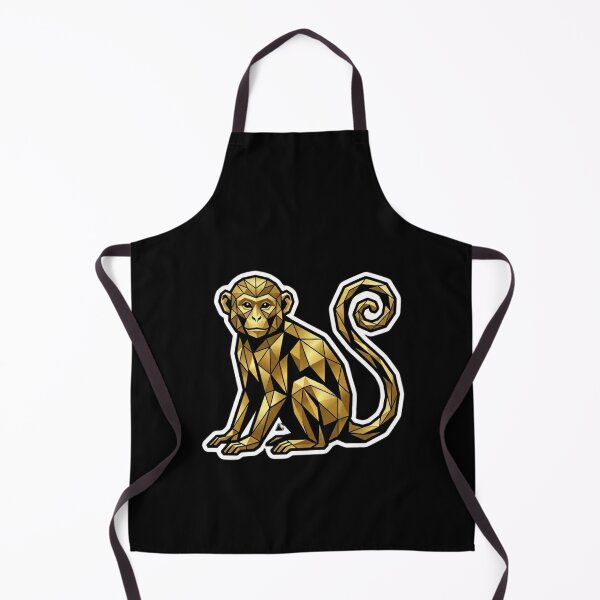 Item preview, Geometric Gold Monkey Sticker – Luxury Design for Premium Style Lovers designed and sold by bsbd-action.