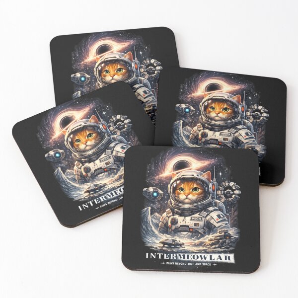 Item preview, Intermeowlar | Sci-Fi Astronaut Cat Black Hole Parody designed and sold by anandariki.