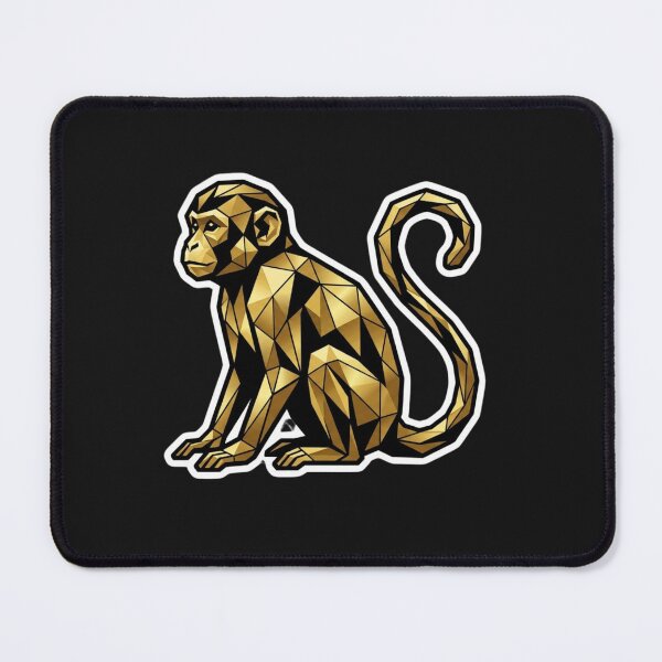 Item preview, Gold Monkey Metal Print – Luxury Art for Interior Decoration designed and sold by bsbd-action.