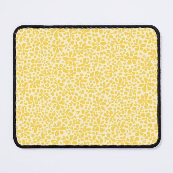 Item preview, Cream Baby Butter Canary Yellow Abstract Floral Pattern designed and sold by burbankdesigns.