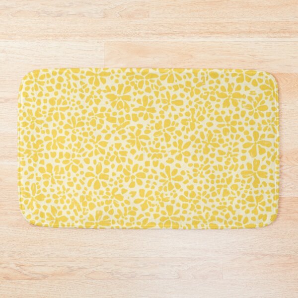 Item preview, Cream Baby Butter Canary Yellow Abstract Floral Pattern designed and sold by burbankdesigns.