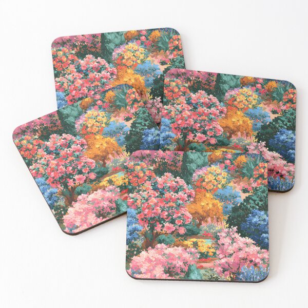 Item preview, Elegant Pink, Magenta and Blue Floral Garden Abstract designed and sold by DEC02.