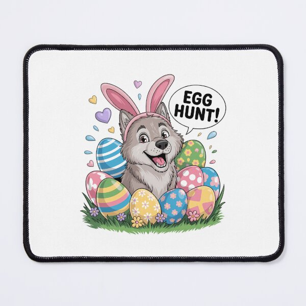 Item preview, Cute Wolf Easter Egg Hunt Crew Animal Spring designed and sold by IdunayaStore.