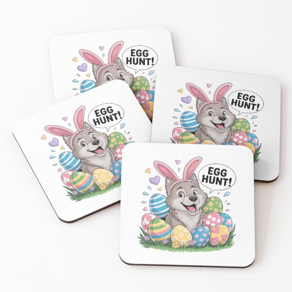 Item preview, Cute Wolf Easter Egg Hunt Crew Animal Spring designed and sold by IdunayaStore.