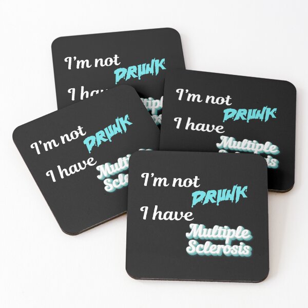 Item preview, I'm Not Drunk I Have Multiple Sclerosis Funny MS Awareness T-Shirt - Dark Colors designed and sold by DonnaRaine.