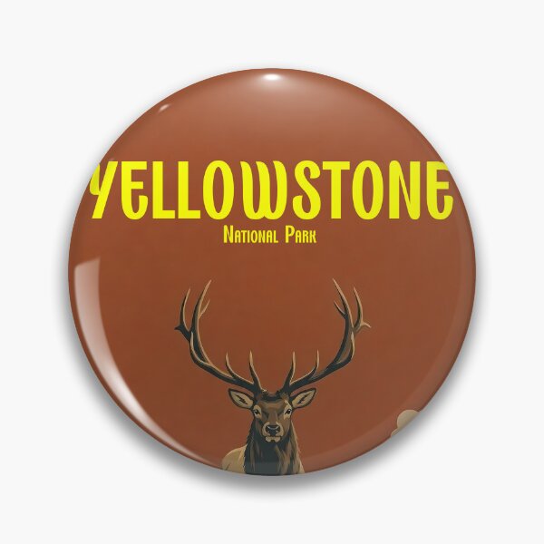 Item preview, Majestic Elk and Geyser Yellowstone National Park designed and sold by NeuralVibe.