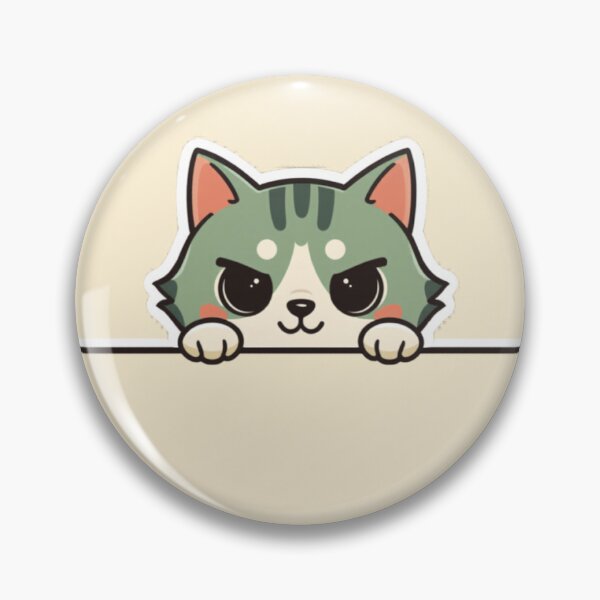 Item preview, Sneaky Cat Peeking Sticker | Cute Mischievous Cat Cartoon designed and sold by StickifyZone69.