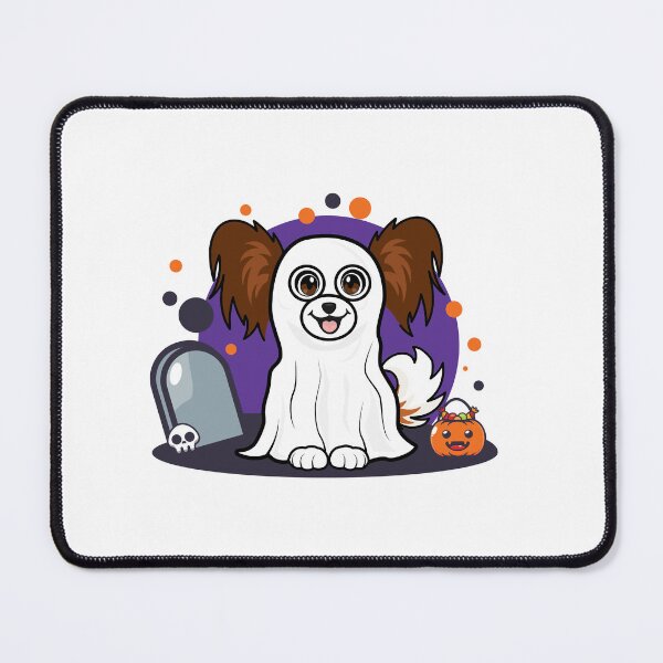 Item preview, HALLOWEEN CUTE PAPILLON CARTOON - GHOST designed and sold by dzk9designs.