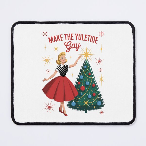 Item preview, Make The Yuletide Gay Subtle Pride Lesbian Bisexual Christmas Bi Pride Queer Christmas Crewneck Bisexual Pride designed and sold by IdunayaStore.