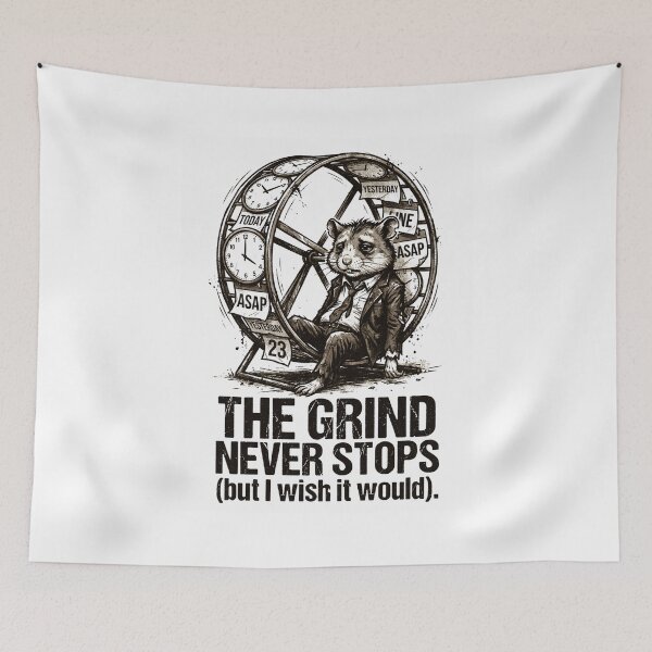 Item preview, Funny Hamster Work Burnout Office T-Shirt designed and sold by MaynyStudio.