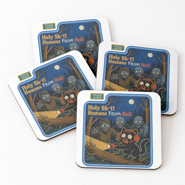 Item preview, Creepy Smiling Humans Horror Cat Sticker – Dark Forest Funny Scary Cute Design designed and sold by ZenvyraLab.