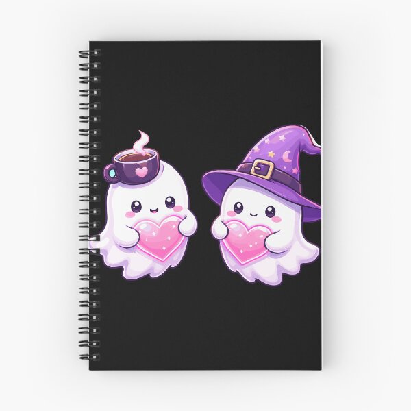 Item preview, Cute Kawaii Ghosts Holding Pink Hearts designed and sold by Hauntingly Cute.