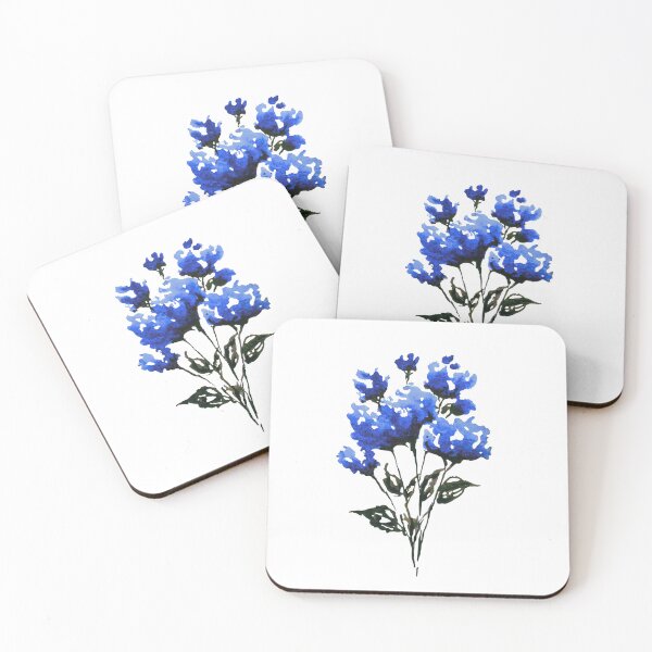 Item preview, Blue Watercolor Flower Art • Dramatic Botanical Sticker • Floral Wall Decor & Gifts designed and sold by Little Bloom Studio.