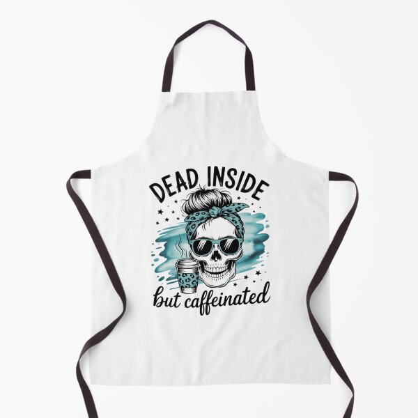 Item preview, Dead Inside But Caffeinated Skeleton Skull Coffee Lover designed and sold by FaithAbbott.