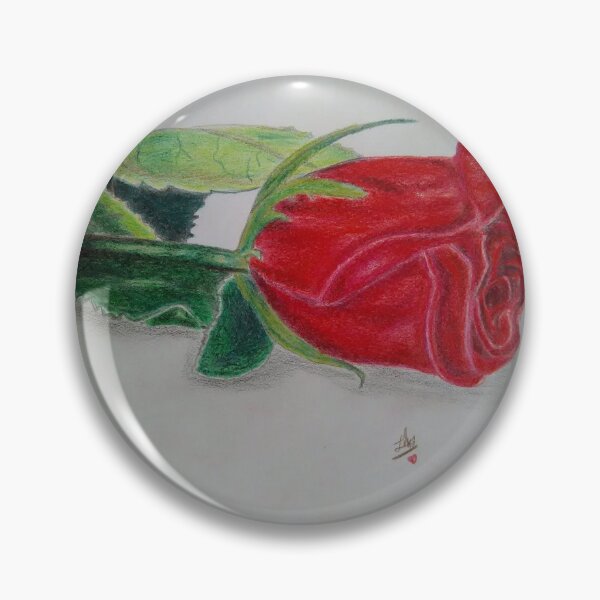 Item preview, Original Red rose colour pencil drawing using Faber castle  designed and sold by Heaven1111.